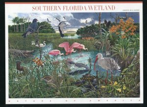 4099 Southern Florida Wetland Nature of America Sheet of 10 39¢ Stamps MNH 2006