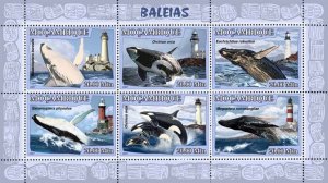 MOZAMBIQUE - 2007 - Whales & Lighthouses - Perf 6v Sheet - Mint Never Hinged
