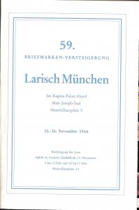 Larish: Sale # 59  -  59. Briefmarken-Versteigerung, A. L...