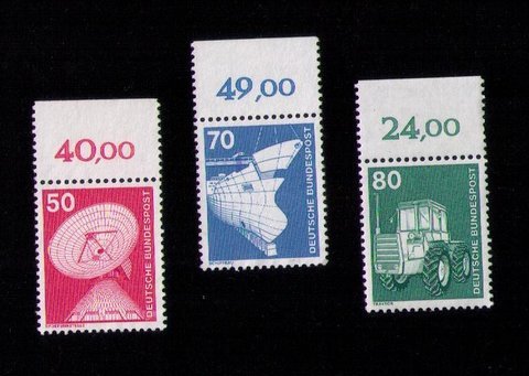 WEST GERMANY Mint No gum STAMP DEUTSCHE BUNDESPOST 1975 industry and agriculture