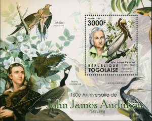 John James Audubon Stamp Birds Zenaida Macroura S/S MNH #4240 / Bl.656