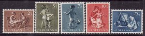 Netherlands-Sc#B271-5- id7-unused VLH semi-postal set-Children-1954-