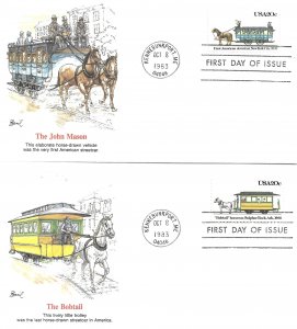 1983 FDC, #2059-2062, 2062a, 20c Streetcars, Fleetwood (5)