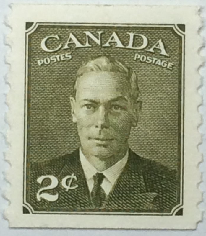 CANADA 1951 #309 King George VI with Postes-Postage - Coil MNH