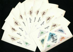 LUNDY GB Local 1961 Europa Imperf Wildlife Mini Sheets MNH x 10(K2008)