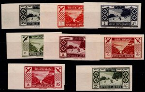 LEBANON 1936 TOURISMUS SET IMPERF MI no 196-203 MNH VF!!