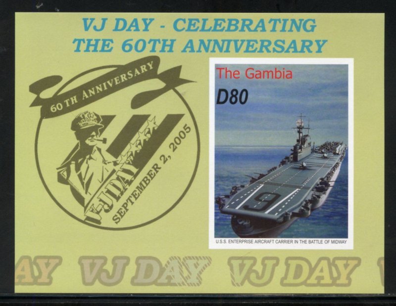 60th ANNIVERSARY OF VJ DAY SCOTT #2063/64 IMPERF SHEET & S/S MINT NH