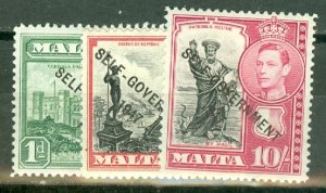 AB: Malta 208-222, 235-40 mint CV $95.35; scan shows only a few