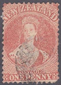 NEW ZEALAND 1864 Chalon 1d perf 12½ fine used SG111..........................615