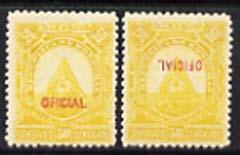 Honduras 1890 Official 50c yellow two mounted mint exampl...