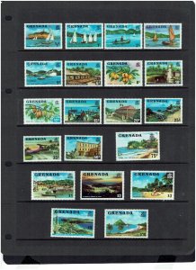 Grenada: 1975  Island Scenes Definitive Set, Mint Never Hinged
