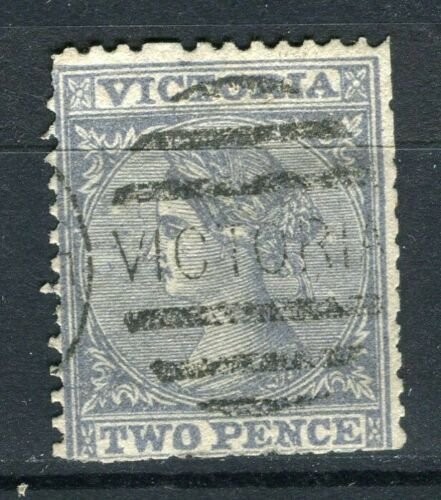 AUSTRALIA; VICTORIA 1860s classic early Perf QV issue used 2d. value 