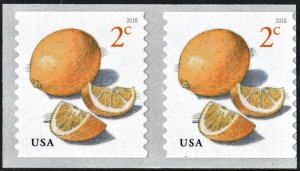 SC#5256 2¢ Meyer Lemons Coil Pair (2018) SA