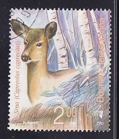 Bosnia and Herzegovina ( Bosniak )  #557  used  2006  wild animals 2m  deer