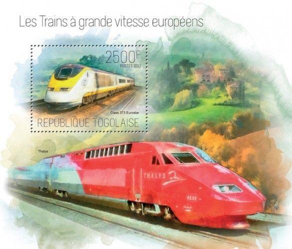 Trains TGV Züge Railways Railroads Locomotives Transport Togo MNH stamp set