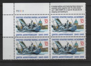 3001 32c US Naval Academy P22222 UL