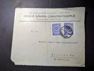 1928 Turkey Cover Front Istanbul Constantinople to Dresden Germany
