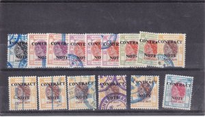 Hong Kong: 1972 contract note, 322G/347G - 15 stamps w/duplicates, used (F32910)