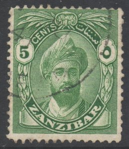 Zanzibar Scott 201 - SG310, 1936 Sultan 5c used