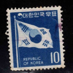 Korea Scott 642 Used Flag stamp