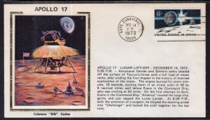 US Apollo 17 Lunar Lift Off 1972 Colorano Cover