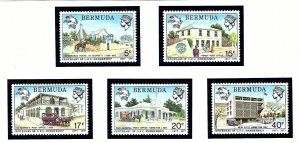 Bermuda 350-54 MNH 1977 Centenary of UPU Membership  (KA)