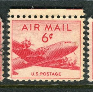 USA; 1947 early AIRMAIL issue fine Mint hinged 6c. value
