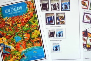 COLOR PRINTED NEW ZEALAND 2005-2010 STAMP ALBUM PAGES (80 illustrated pages)