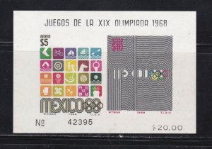 Mexico Souvenir sheet #C344a,  MNH OG, XF,   CV $22.00