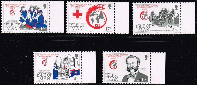 Isle of Man 1989,Sc.#403-7 MNH,  125th Anniversary International Red Cross