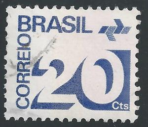 Brazil #1251 20¢ Numeral & Post Office Emblem