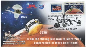 21-348, 2021, Mars 2020, Event Cover, Pictorial Postmark, Perseverance Landing