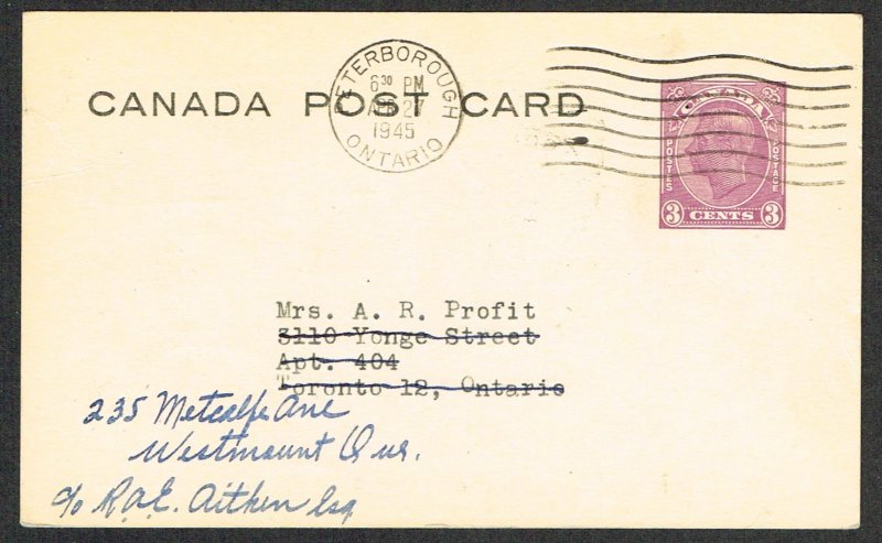 Canada Postal Card Webb P198