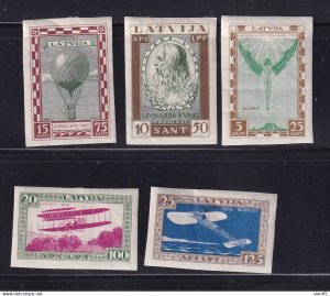 Latvia 1932 Pioneers of Aviation Leonardo da Vinci Imperf Full set MH 15352