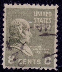 United States, 1938, Martin Van Buren, 8c, sc#813, used