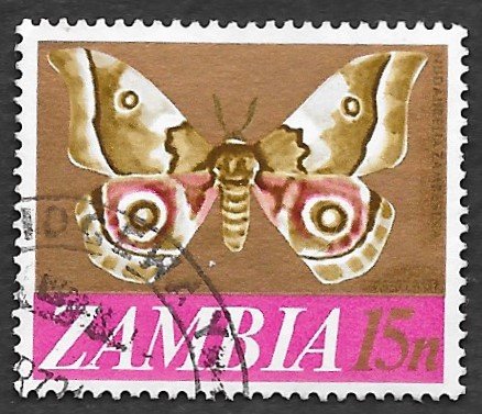 Zambia Scott #45 15n ‭Nudaurelia Zambesina Butterfly (1968) Used