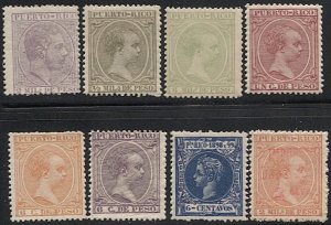 PUERTO RICO Sc 59,76,94,98,114,115,145,MR9 Alphonso XIII Mint NH, VF