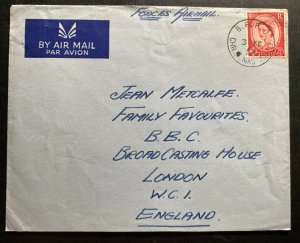 1957 Christmas Island British Field Post Office Airmail Cover To London England