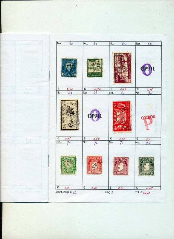 Ireland Mid/Modern Used On Approval Pages(Apprx 120 Items) ZZ 609