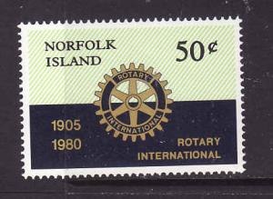 Norfolk Is.-Sc#255-Unused NH set-Rotary International-1980-