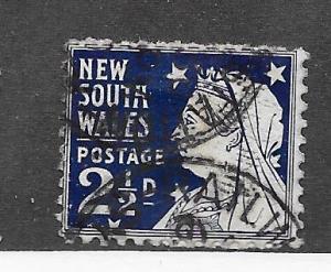 New South Wales #104 Queen Victoria  2 1/2p  (U) CV$3.25