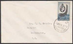 SOLOMON IS 1956 2½d on cover to New Zealand ex GIZO.........................v319