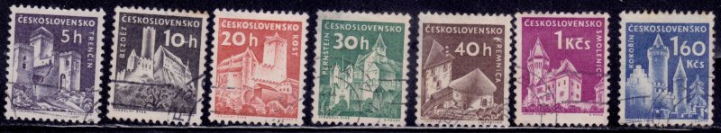 Czechoslovakia, 1960-63, Czechoslovak Castles, sc#970-77, used