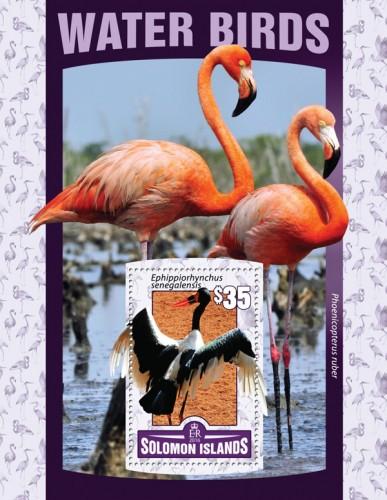 SOLOMON ISLANDS - 2016 - Water Birds - Perf S/Sheet - MNH