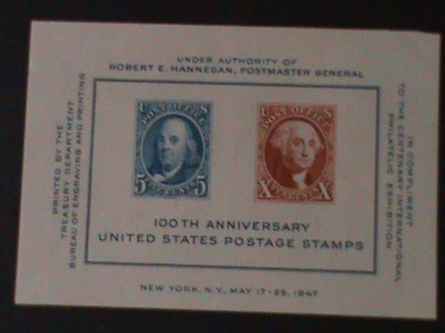 UNITED STATES-SC#948 CENTENARY OF INTEL.STAMP SHOW MNH-S/S-VF-77 YEARS OLD