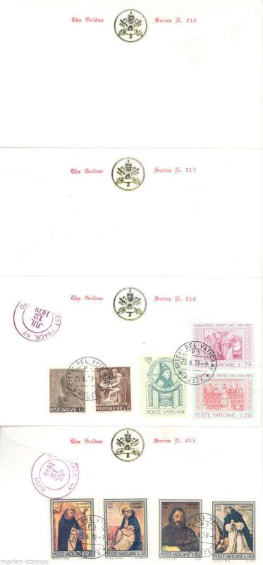 VATICAN CITY FATHER SECCHI  LOT OF  FOUR    FIRST DAY COVERS  SC #564/66 