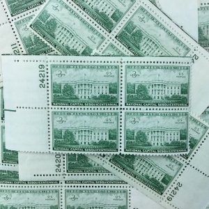 990   Executive White House.    25 MNH 3 cent plate blocks    Issued in 1950