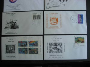 Canada 8 different LONPEX exhibition covers 1951-97 era check these out!