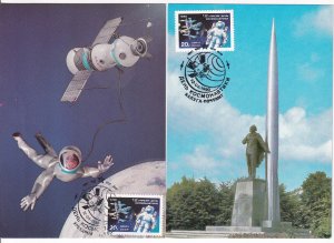 Russia USSR 1990 Space Cosmonautics Day 2 FDC