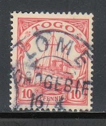 Togo,  10pf Kaiser’s Yacht (SC# 9) USED